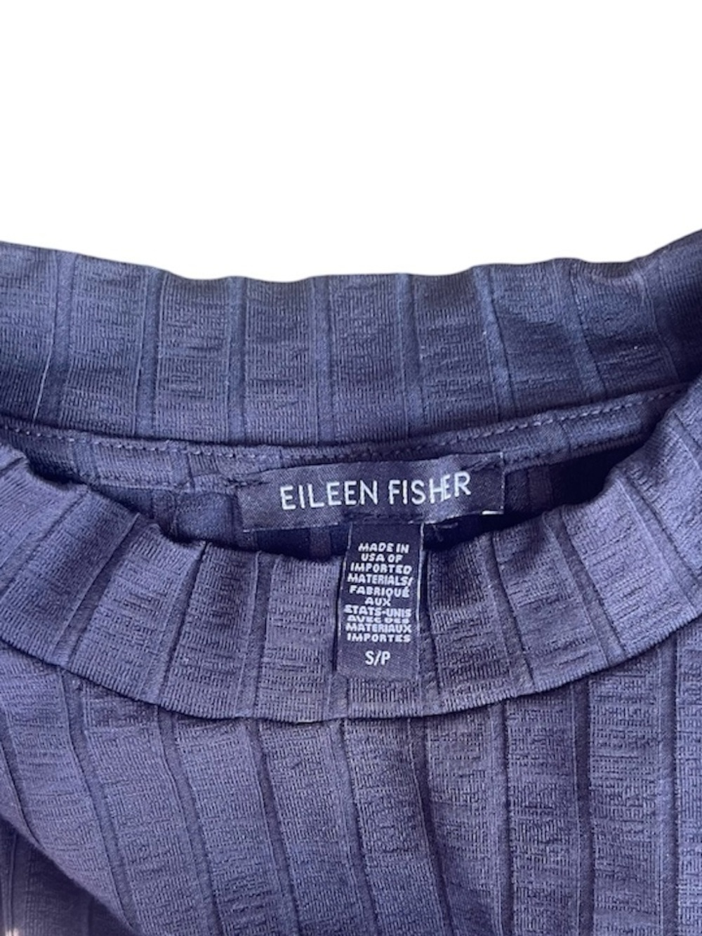 Eileen Fisher Ribbed Mock-Neck Midi Dress Sz S/P - Picture 4 of 5